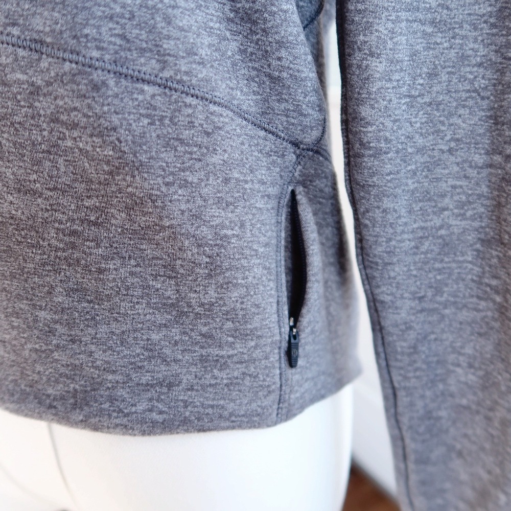Lululemon Womens Hill and Valley Mock Neck Pullover Sweatshirt Top Size 6 Gray - Picture 7 of 9